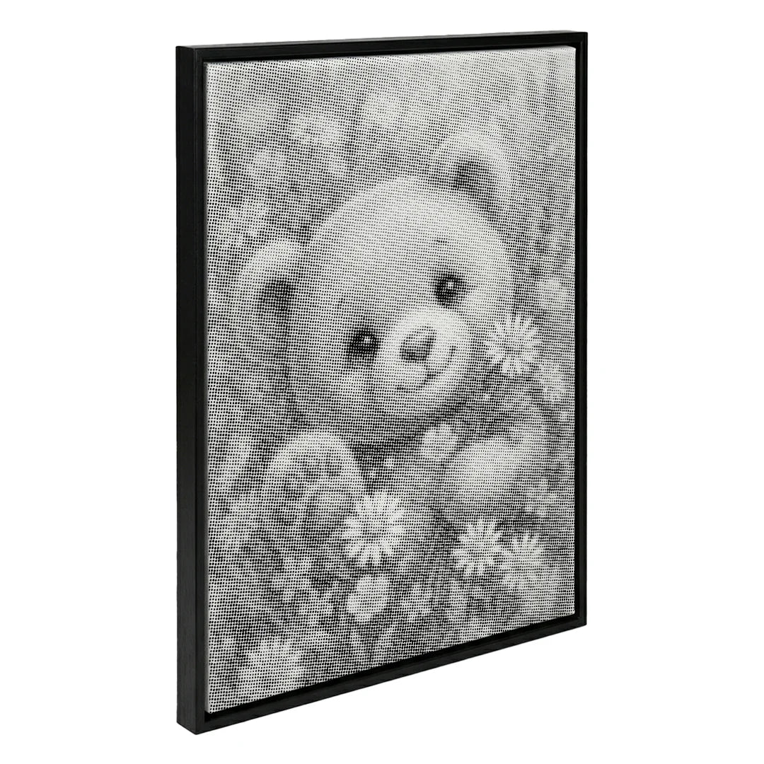 Bär mit Blumen-Punktmalerei