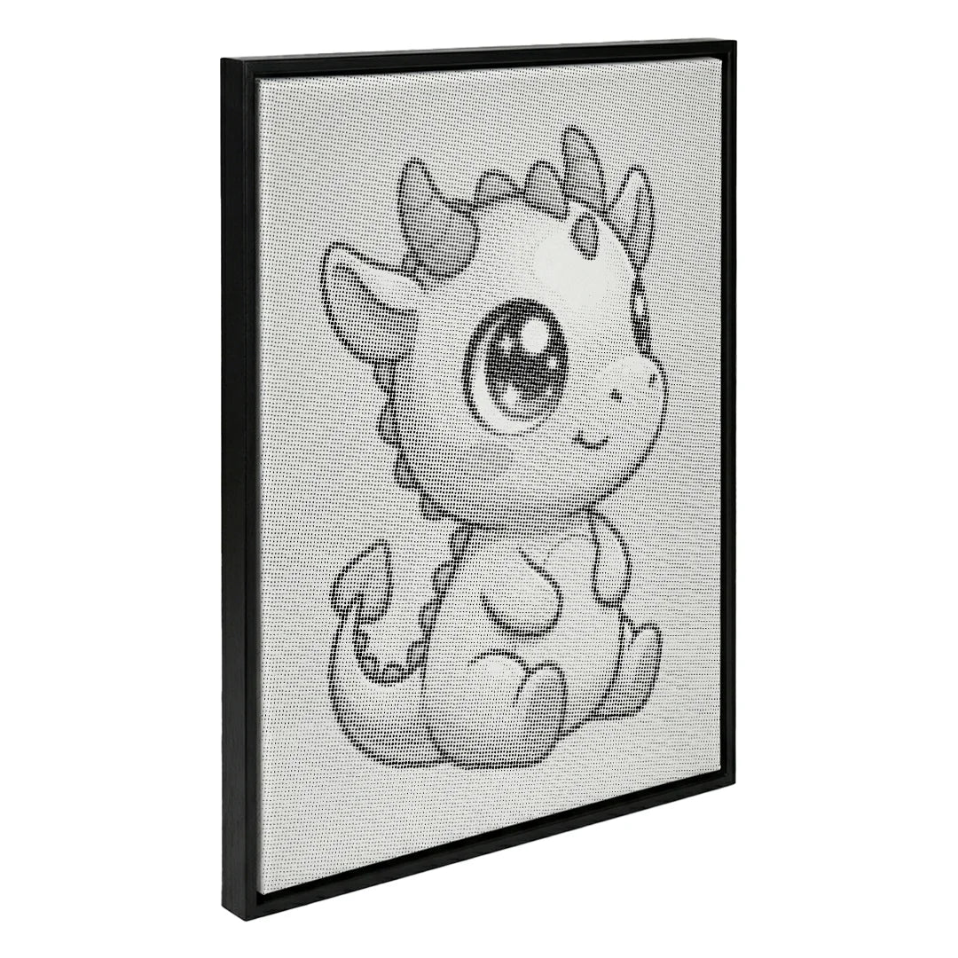 Baby draak stip schilderij