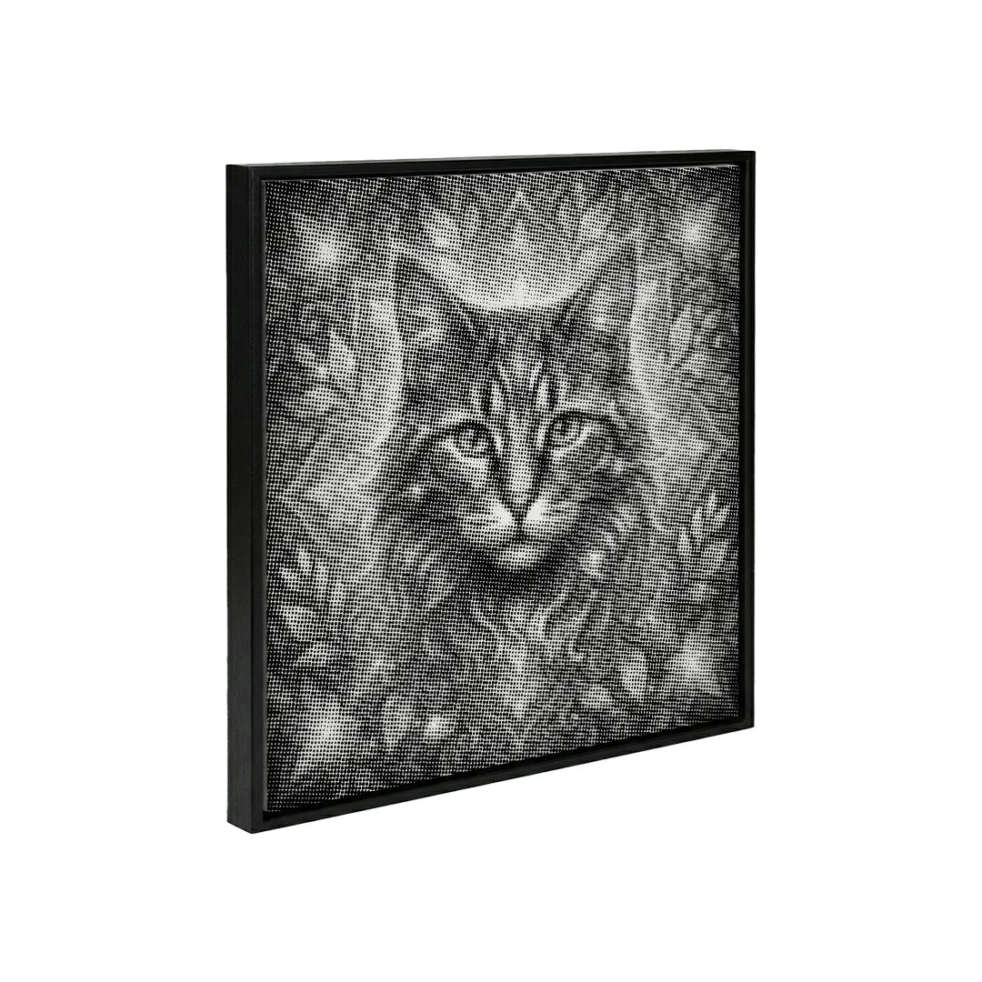 Katze mit Blumenpunktmalerei