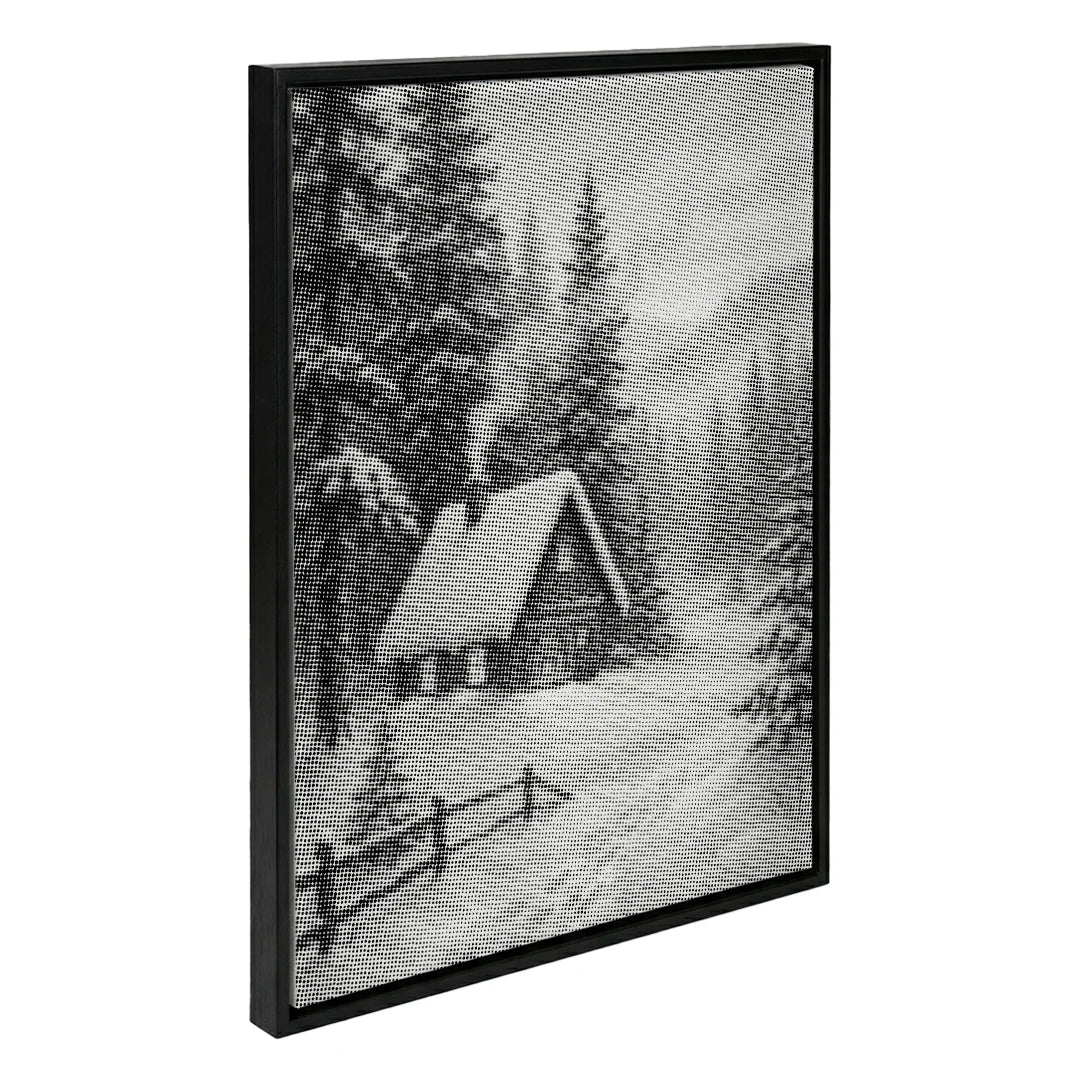 Gezellig Huis in het Sneeuwpuntschilderij