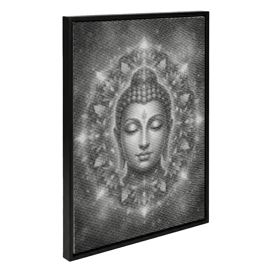 Buddha mit Blumen-Punktmalerei