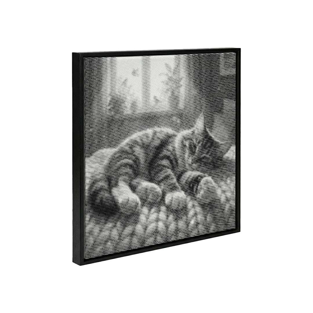 Verschlafene Katzenpunktmalerei