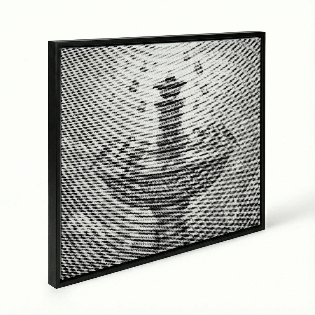 Vögel am Brunnen Punktmalerei