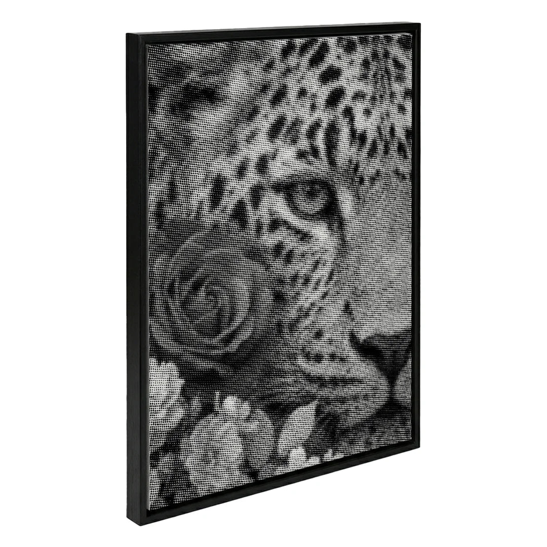Botanische Panther Dot schilderij
