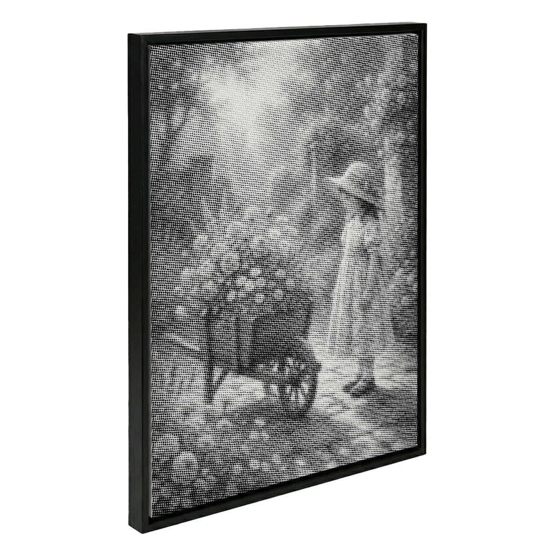 Mädchen mit Blumenwagen-Punktmalerei