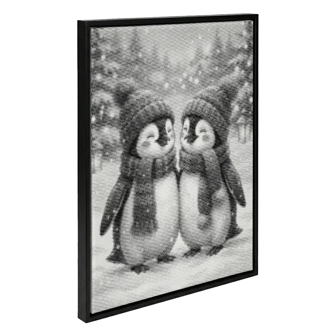 Winterpinguin-Punktmalerei
