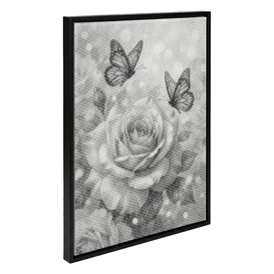 Vlinder met Rose Dot Painting