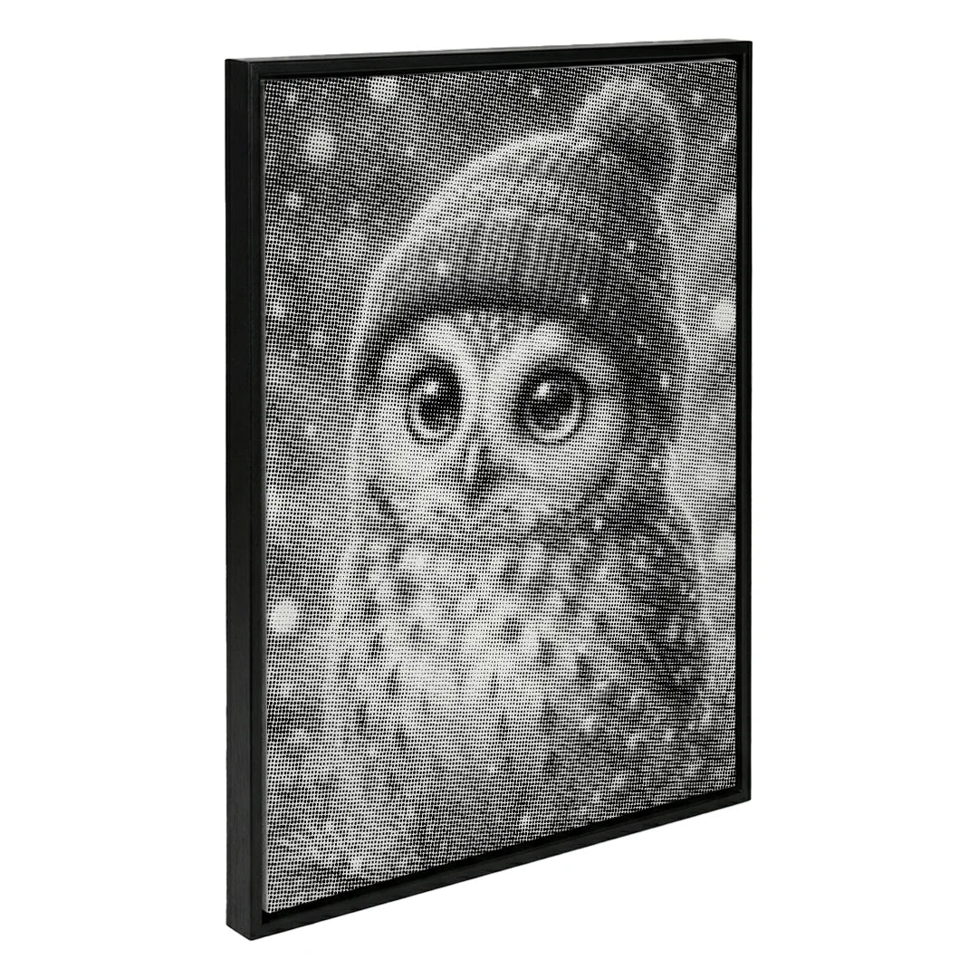 Kleine kerstuil Dot Painting