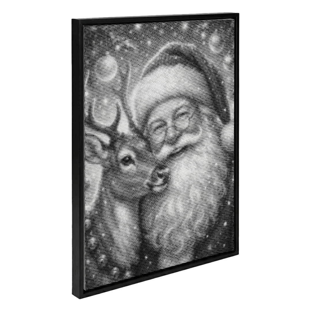 Weihnachtsmann mit Rentier 2-Punkt-Malerei