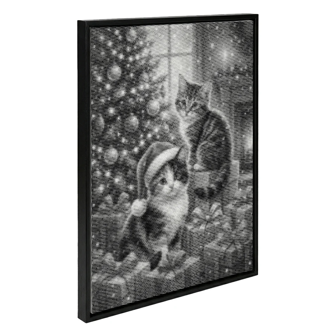 2 Weihnachtskatzen Punktmalerei