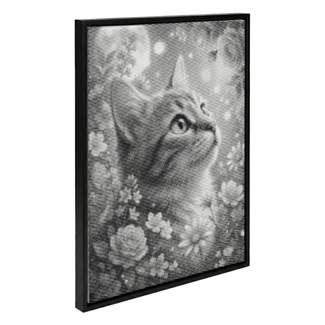 Katze mit Blumen-Punktmalerei