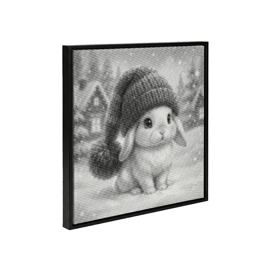 Winter Bunny Dot schilderij
