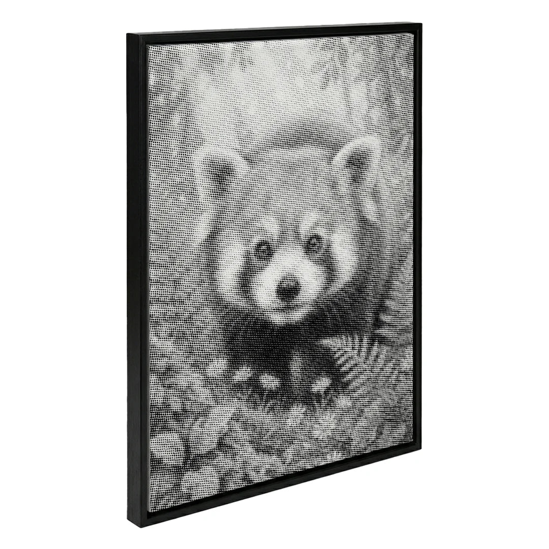 Roter Panda mit Blumen-Punktmalerei