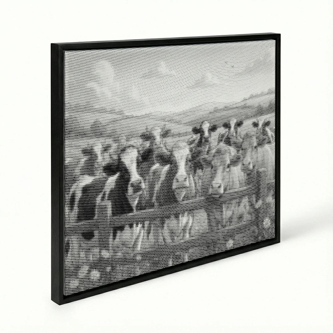 Glückliche Bauernhofkühe Punktmalerei