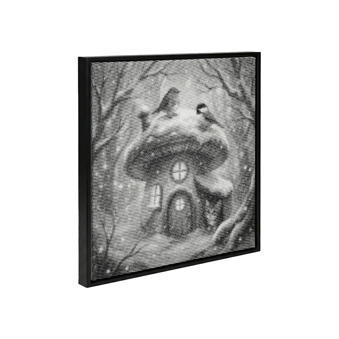 Kätzchen und Vögel im Schnee-Punkt-Gemälde