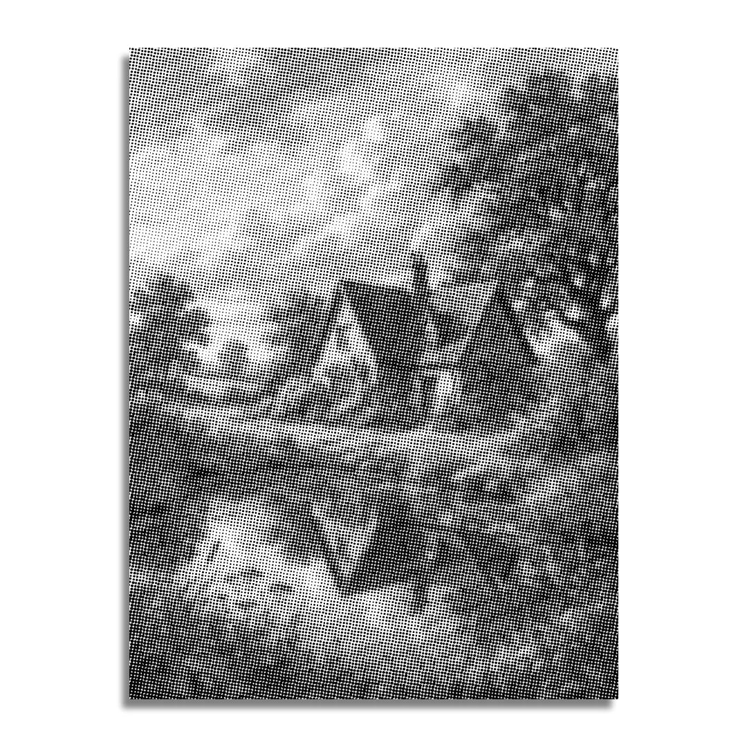 Haus auf der Heide-Punktmalerei