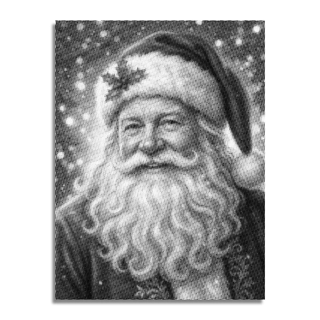 Kerstman 4 Dot schilderij