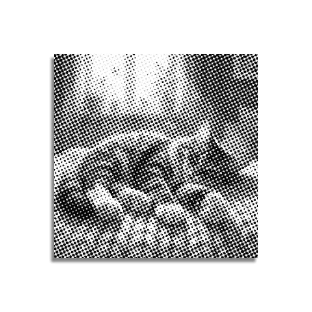 Verschlafene Katzenpunktmalerei