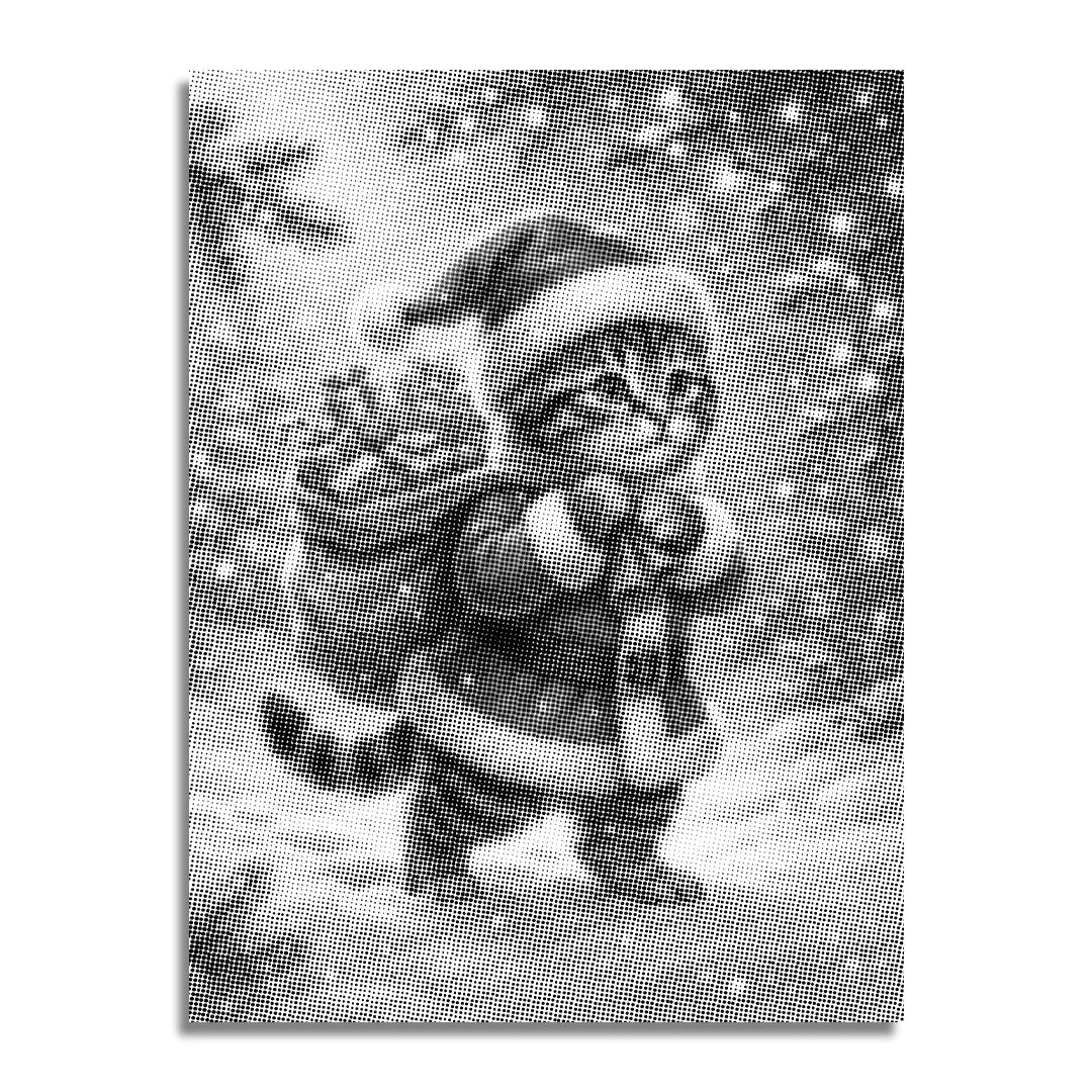 Kerst kat Dot schilderij