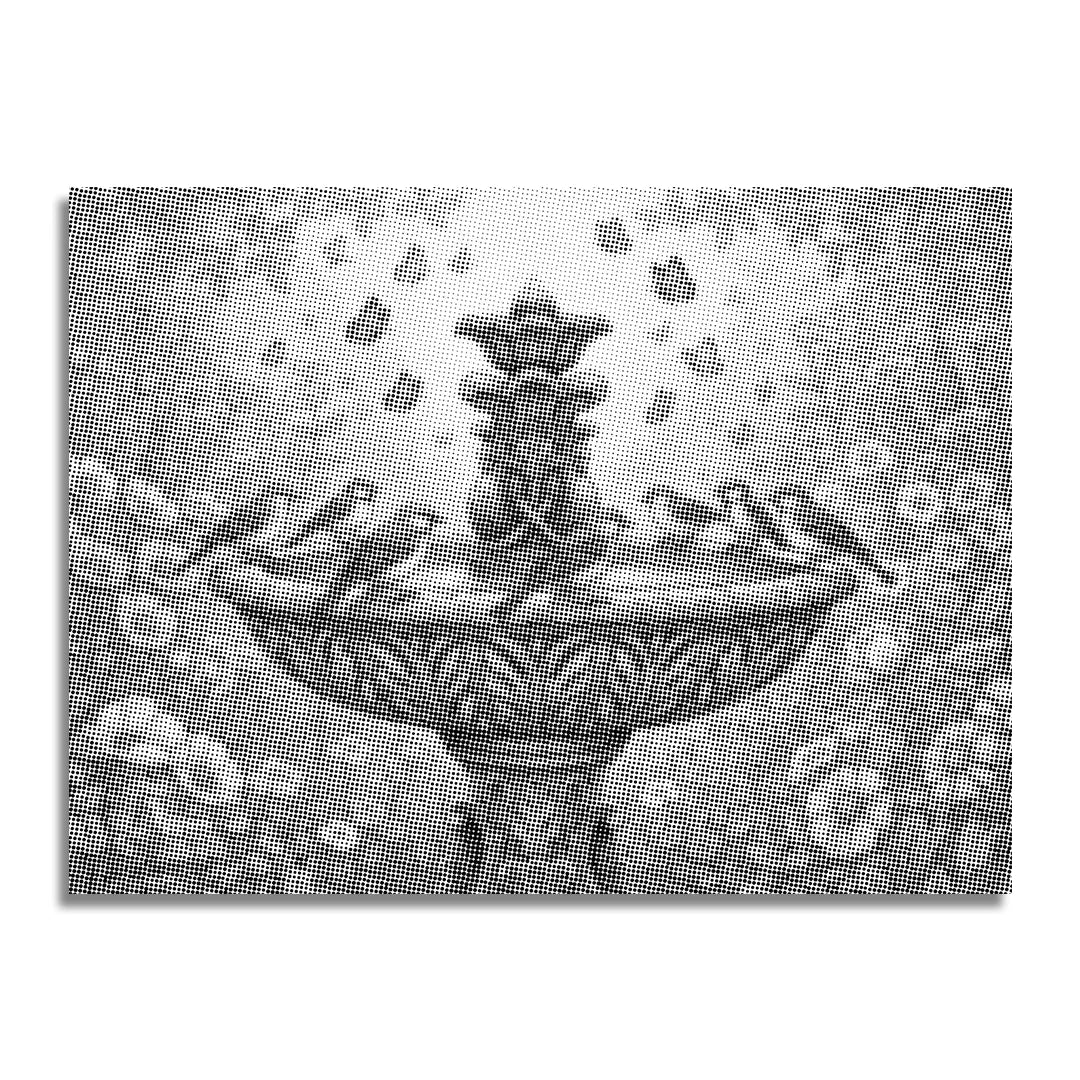 Vögel am Brunnen Punktmalerei