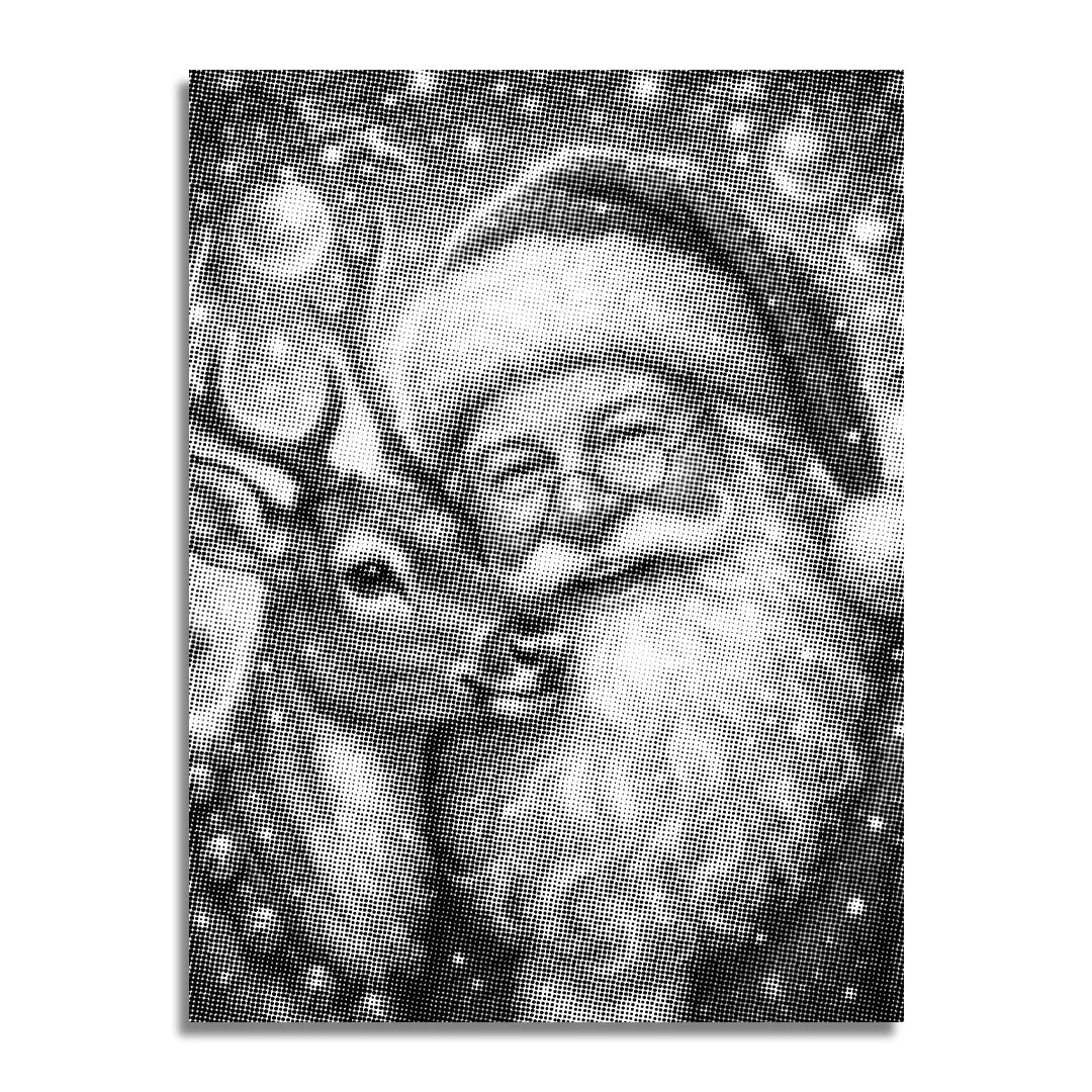 Weihnachtsmann mit Rentier 2-Punkt-Malerei