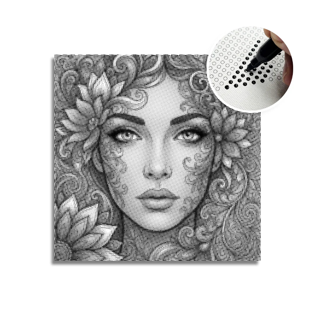 Botanische Face Dot Painting