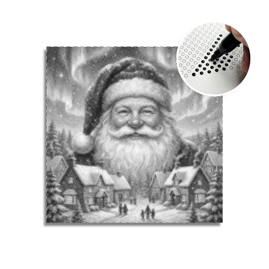 Weihnachtsdorf-Punktmalerei