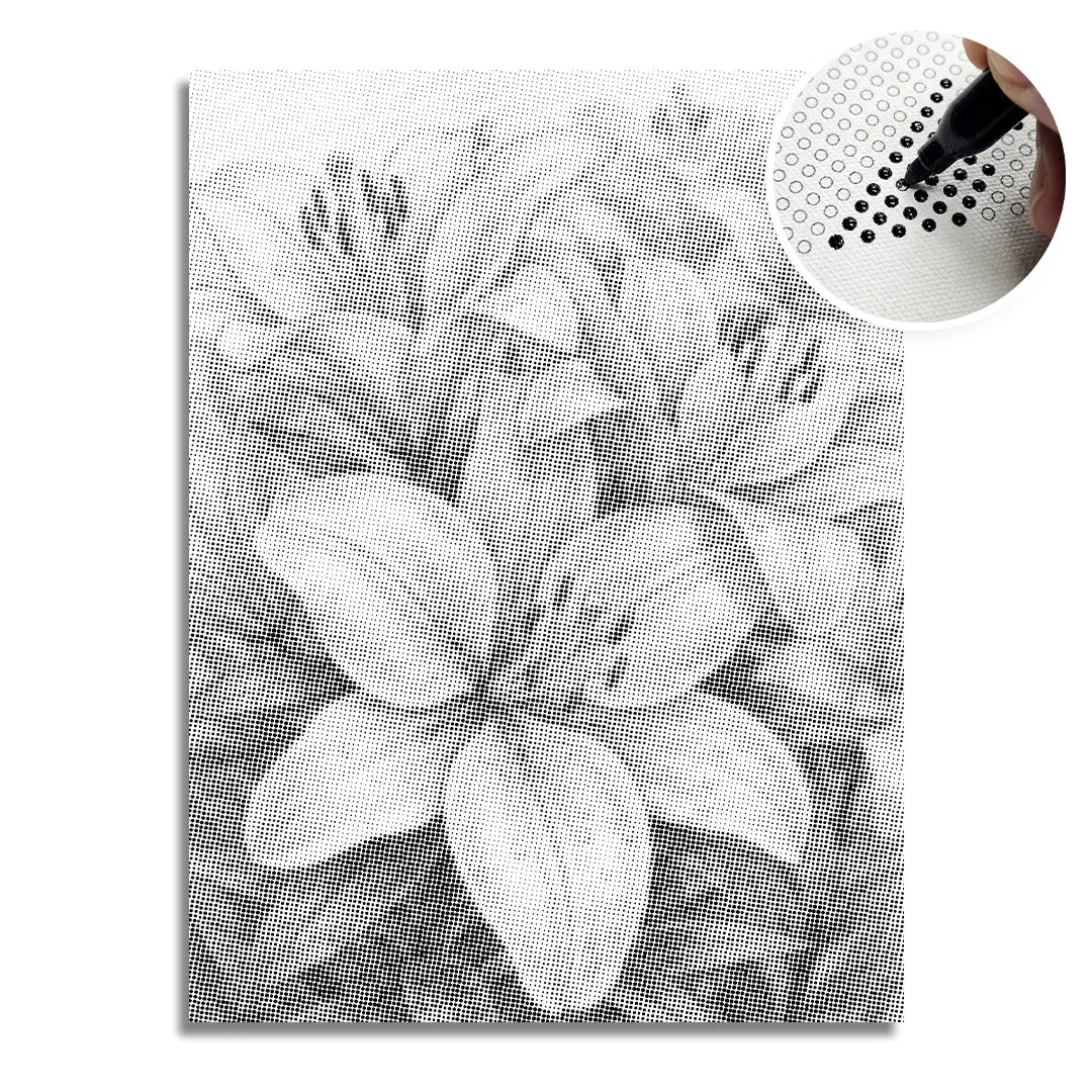 Vrouwen met een Wolf dot painting