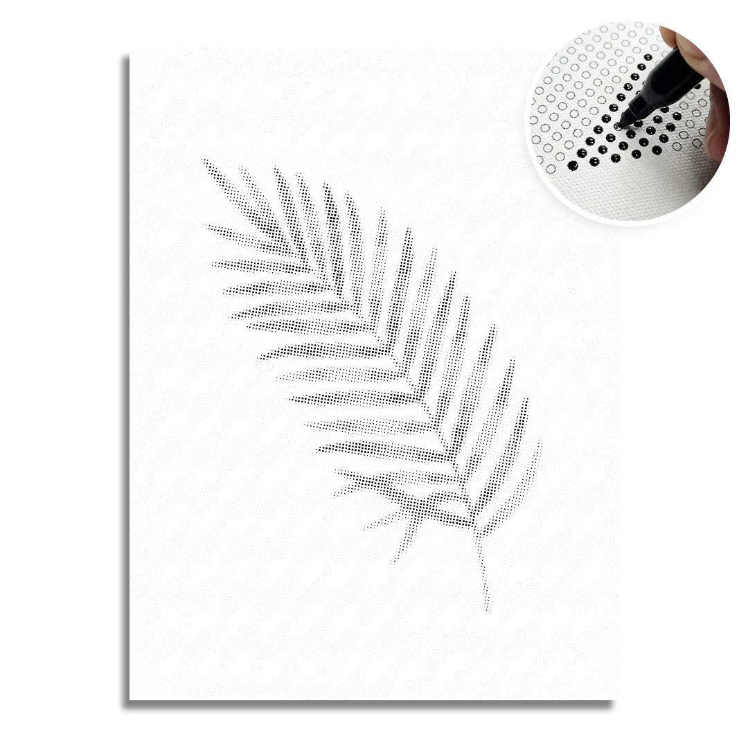Palm Leaf Dot Painting