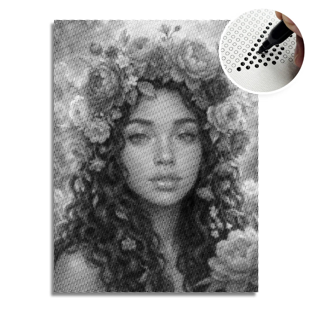 Frauen mit Blumen Punktmalerei