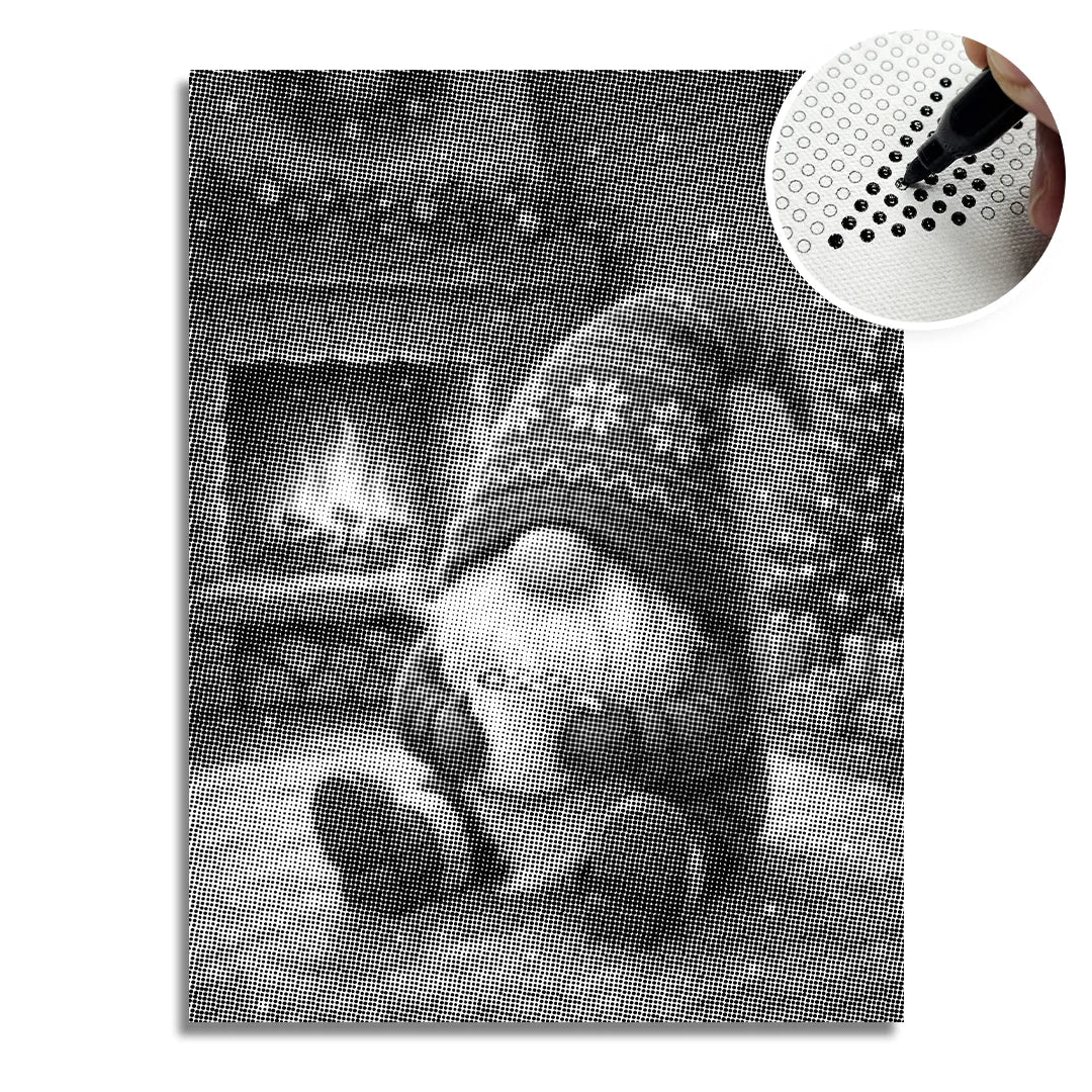 Weihnachtszwerg-Punktmalerei