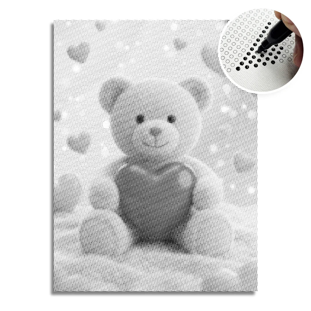 Teddybeer Dot Painting