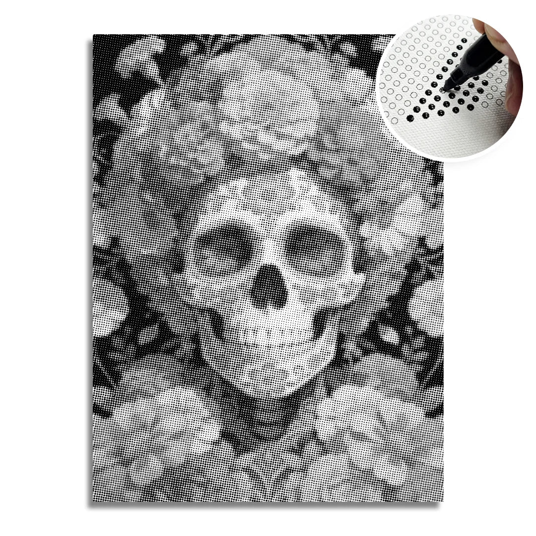 Sugar Skull Dot Painting