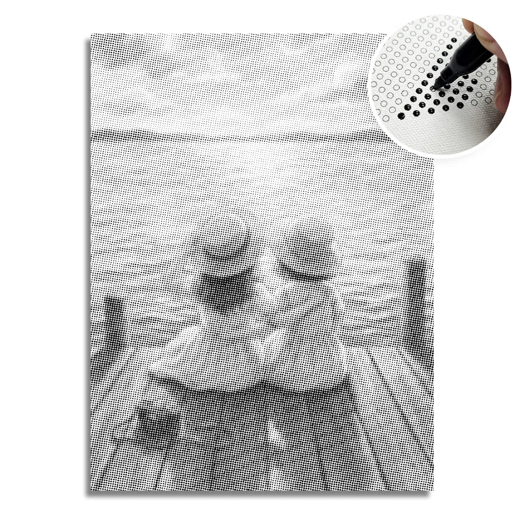 Mädchen am Lake Dot Painting