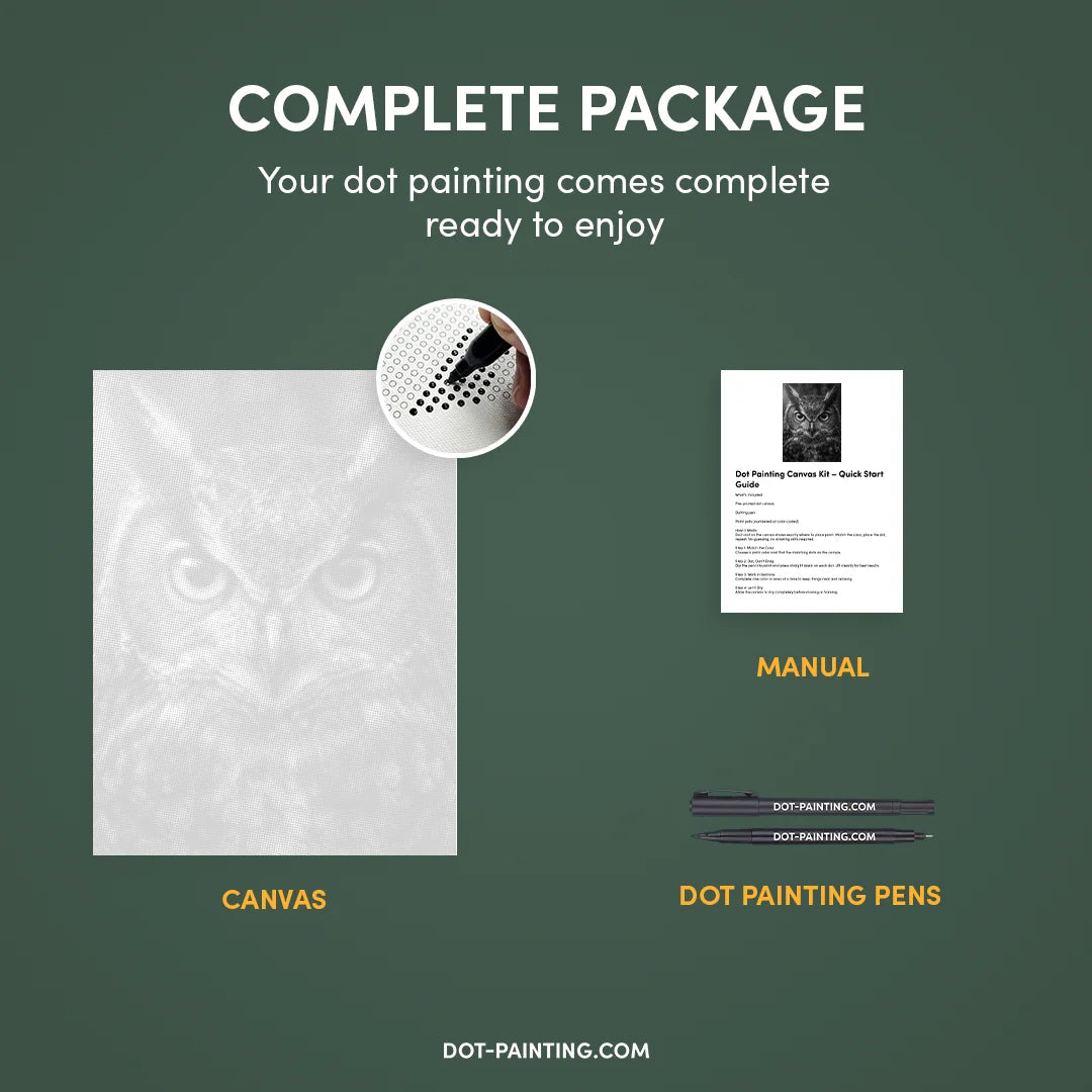 Mit Eulen-Punktmalerei