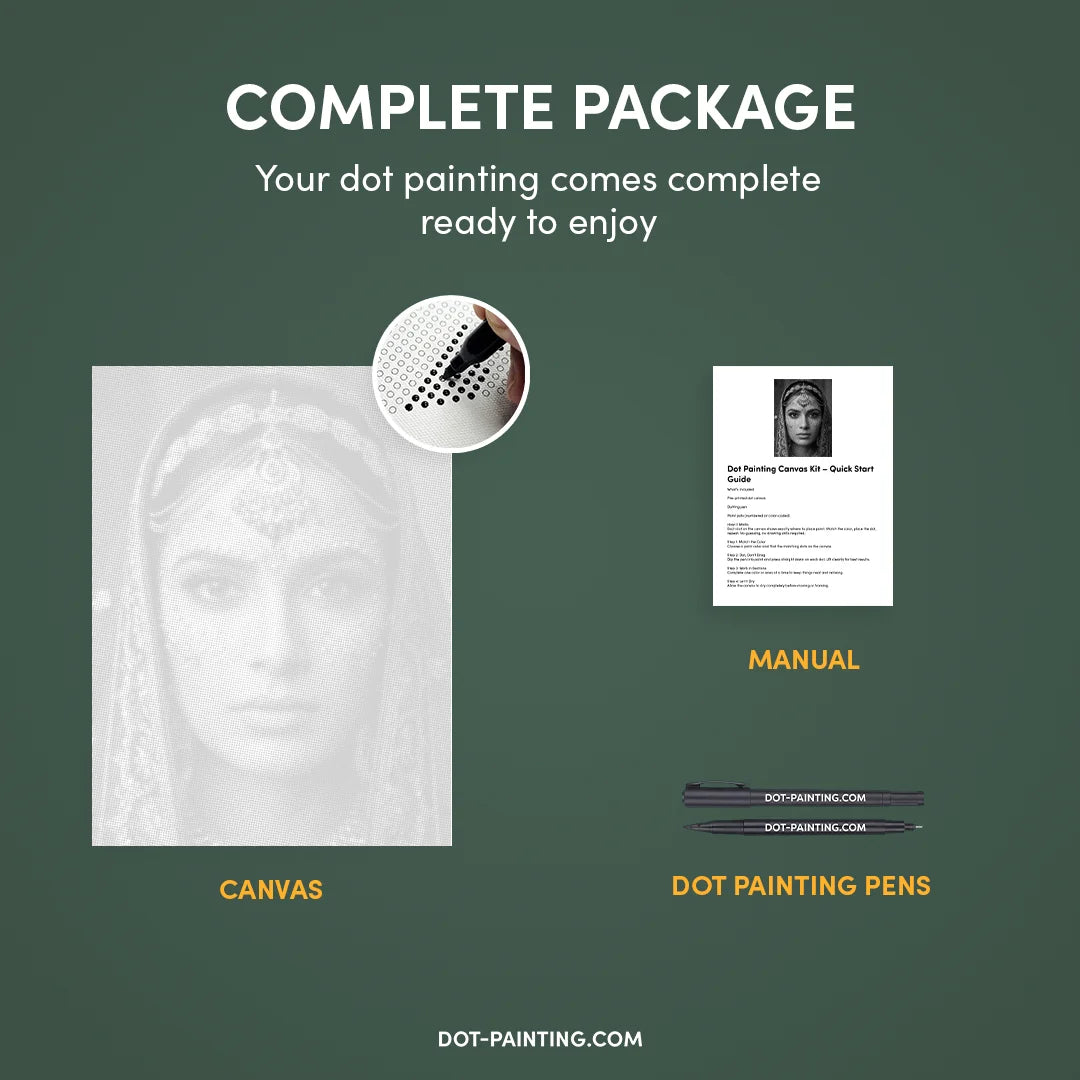 Punktmalerei der indischen Frau