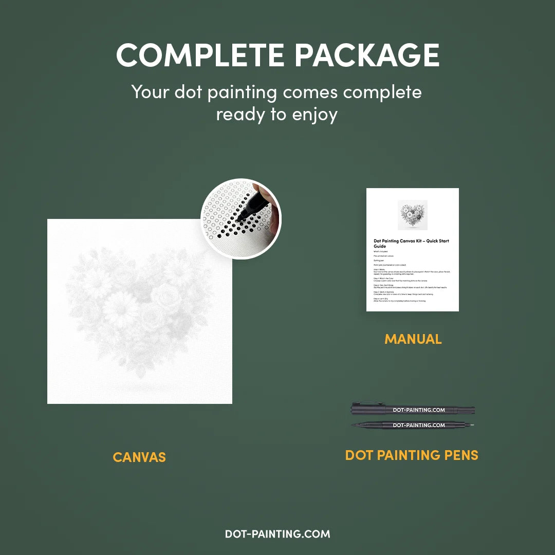 Blumenherz-Punktmalerei