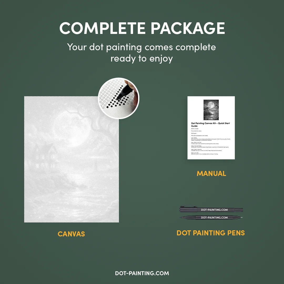 Blick auf die Punktmalerei des Leuchtturms