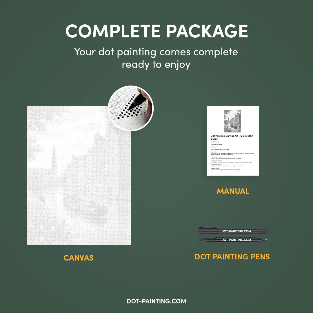 Amsterdam Canal Dot schilderij