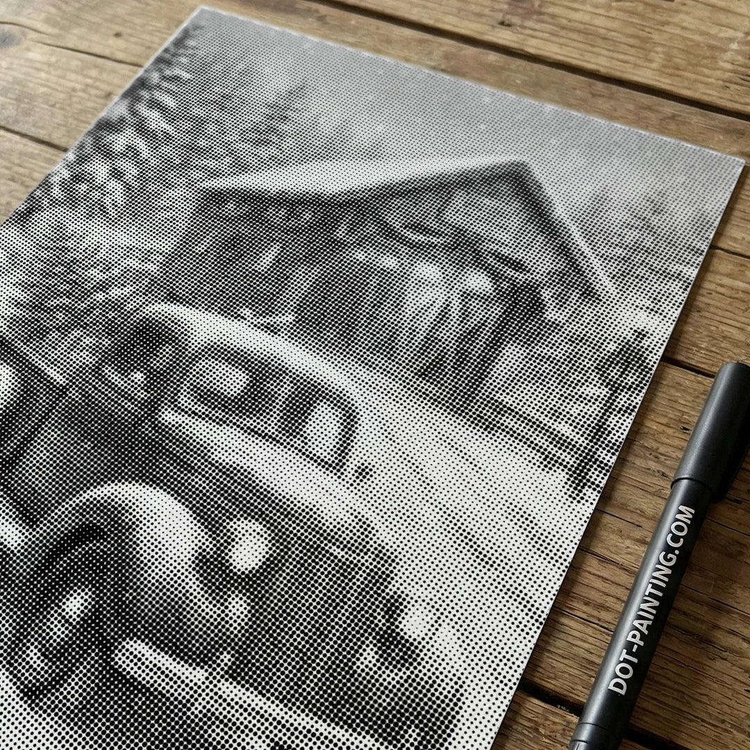 Weihnachtsmann-Auto-Punktmalerei