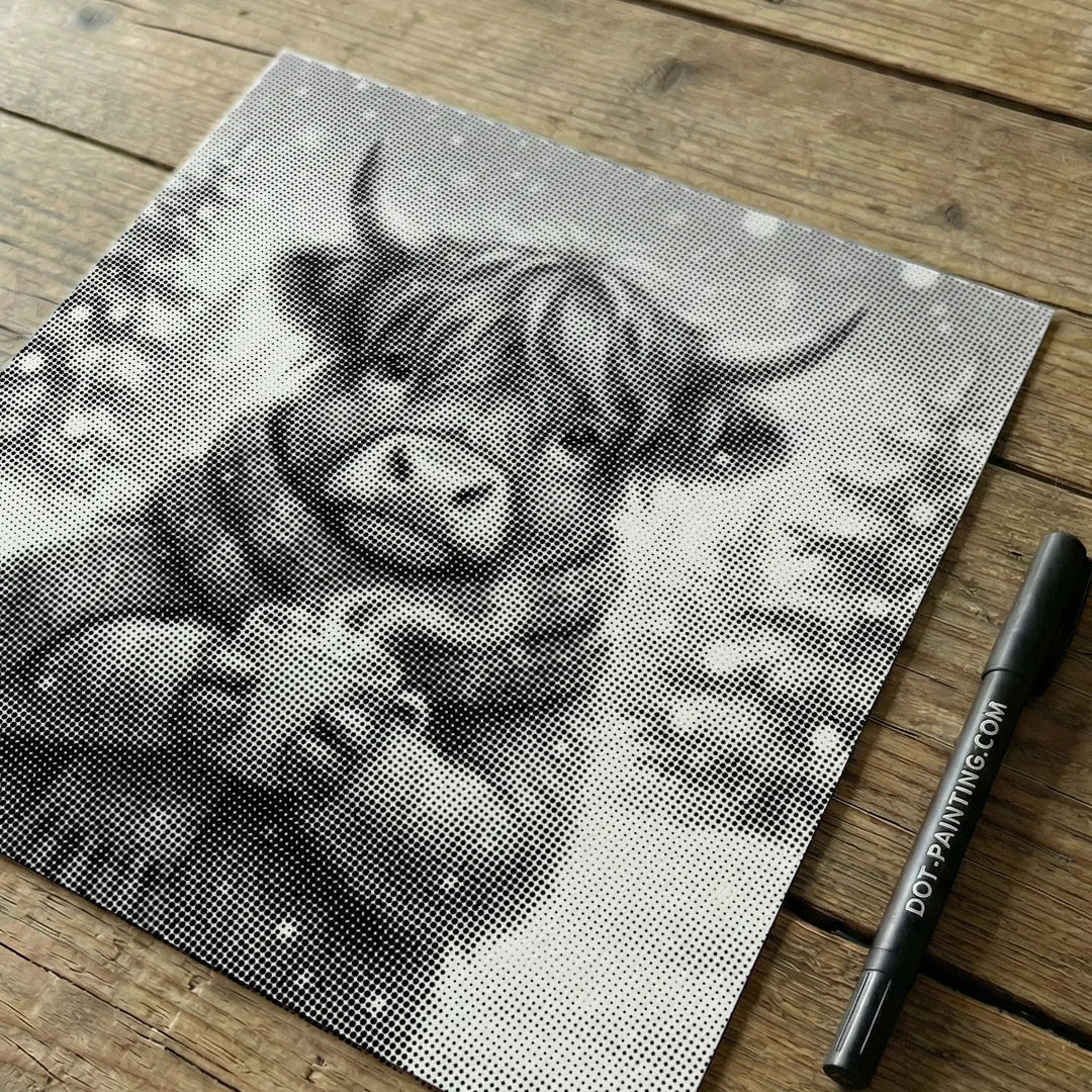 Schotse Highlander Dot schilderij
