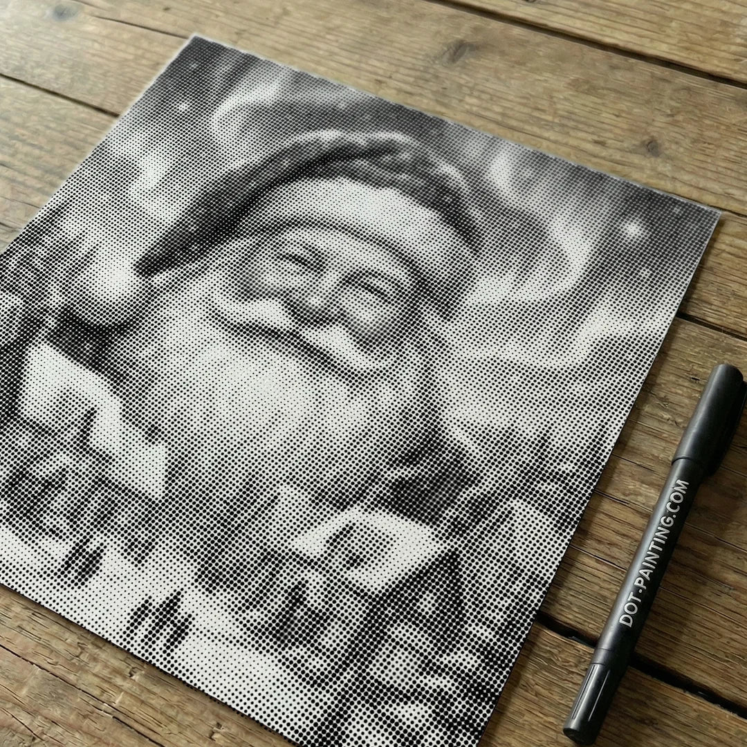 Weihnachtsdorf-Punktmalerei