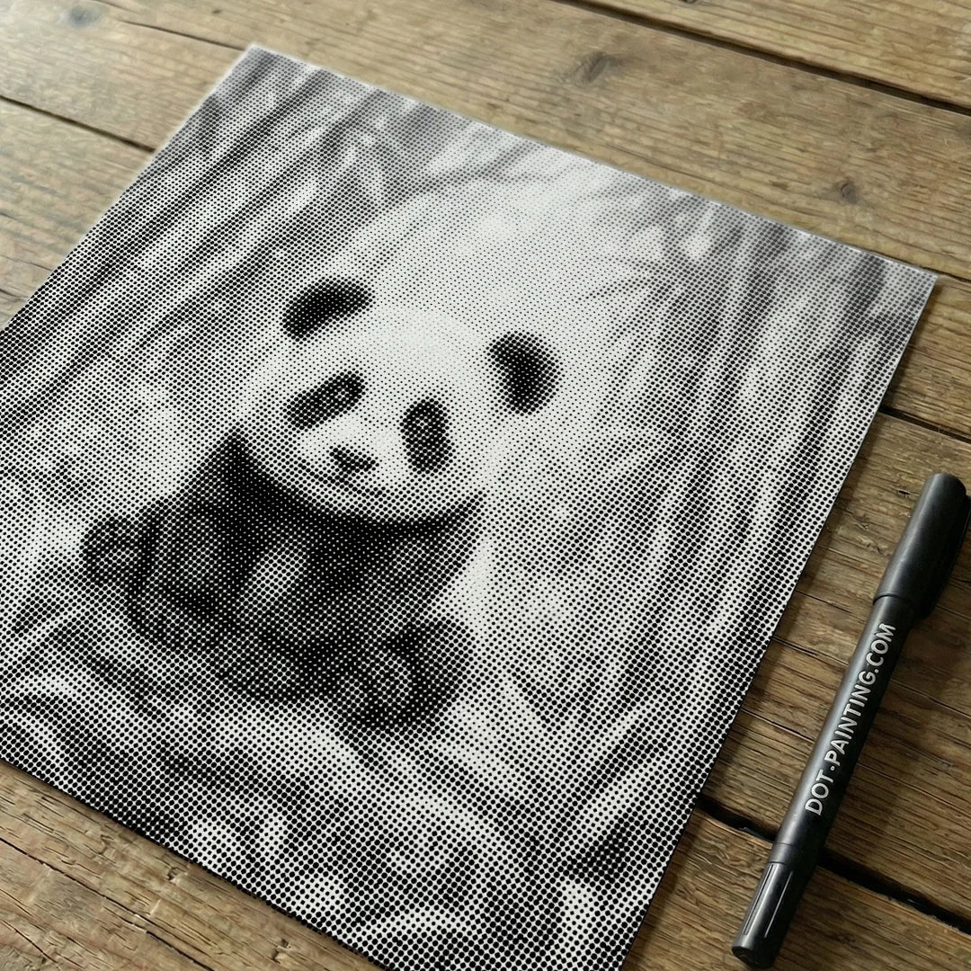 Panda-Punktmalerei
