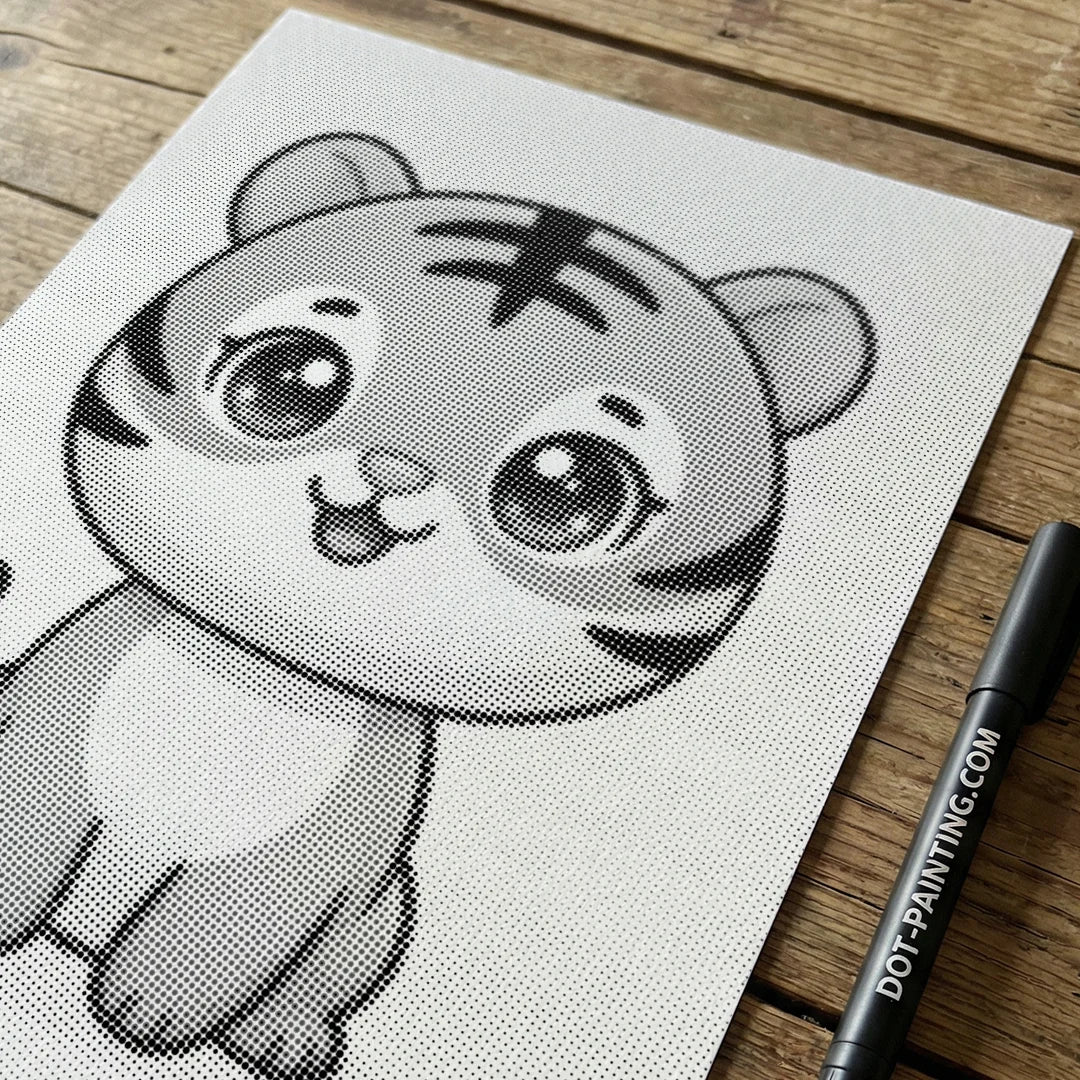 Kleine Tiger-Punktmalerei