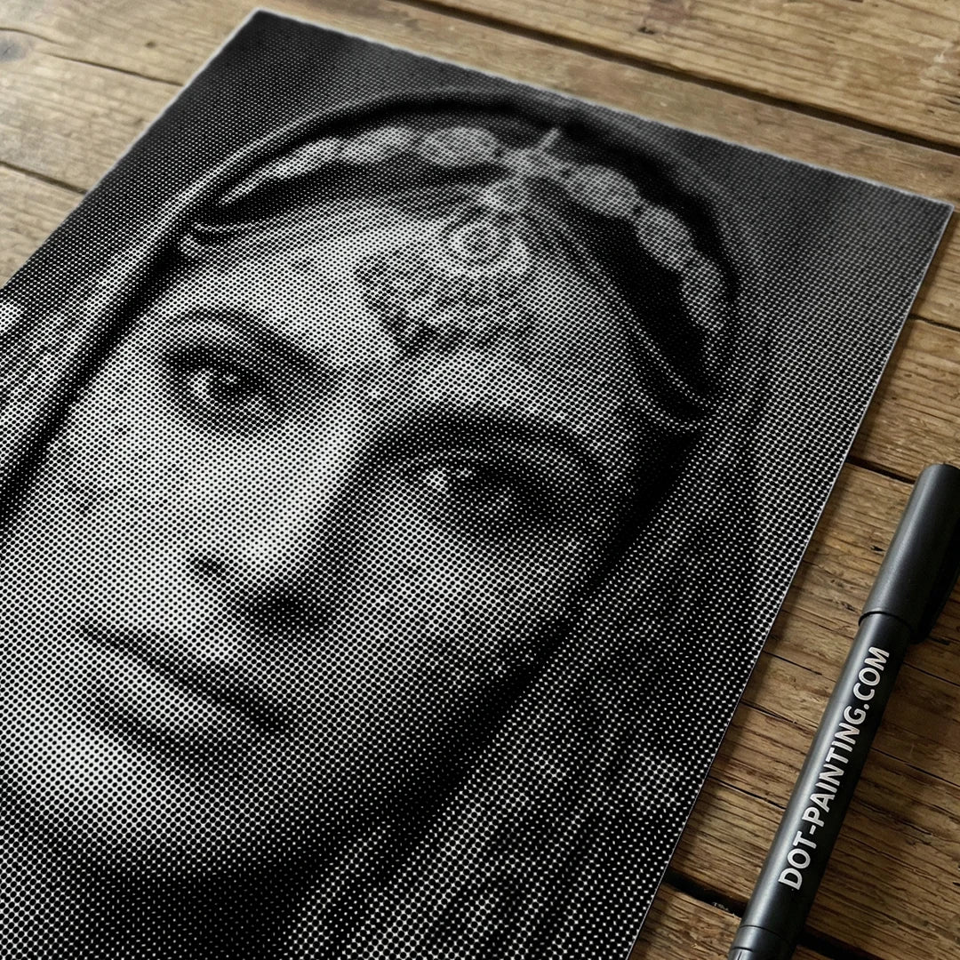 Punktmalerei der indischen Frau