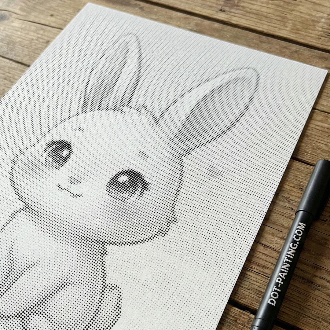 Konijn Dot schilderij