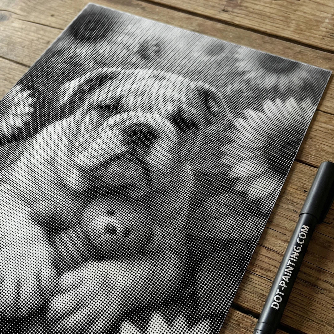 Bulldoggen-Punktmalerei