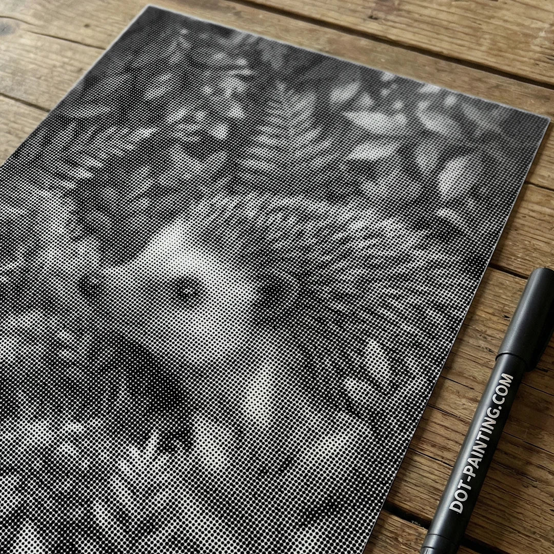 Punktmalerei mit kleinem Igel