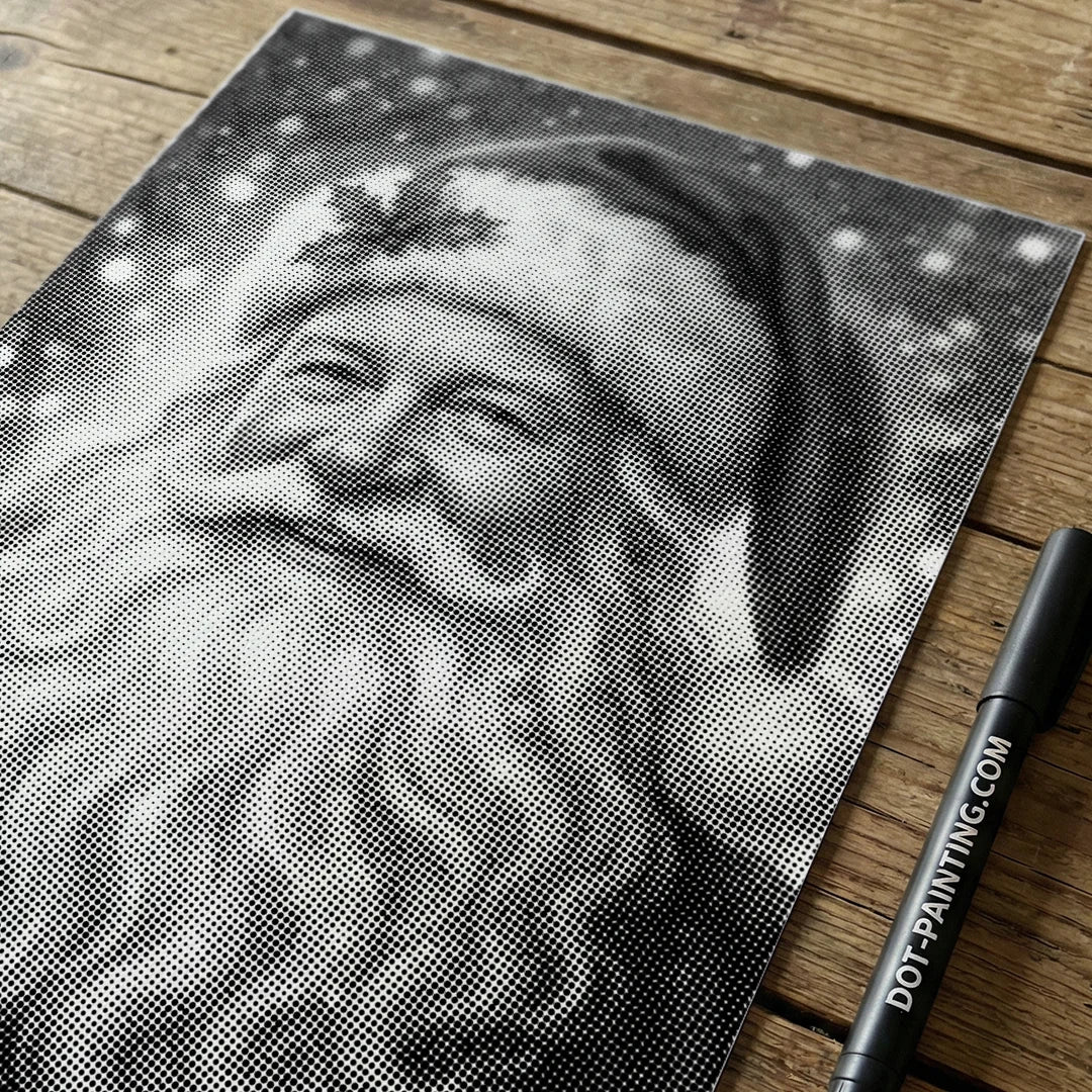 Kerstman 4 Dot schilderij