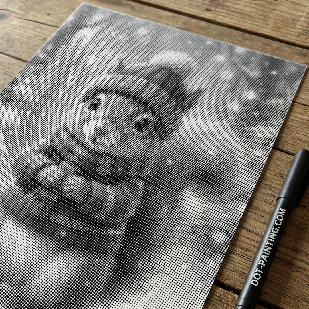 Winter-Eichhörnchen-Punktmalerei